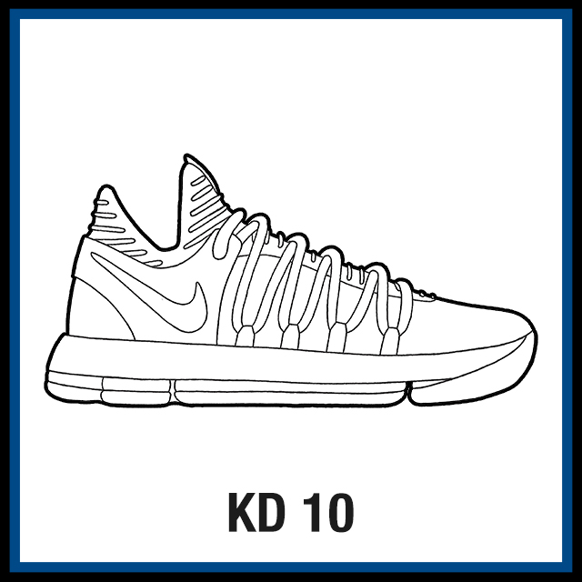 Nike Kd 10 Sneaker Coloring Pages Created By Kicksart