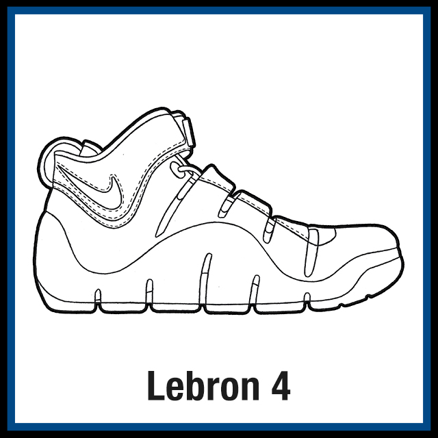 Nike Lebron 4 Sneaker Coloring Pages - Created by: KicksArt