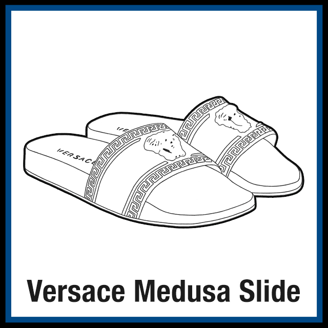 Versace Medusa Head Beach Slide Sneaker Coloring Pages - KicksArt