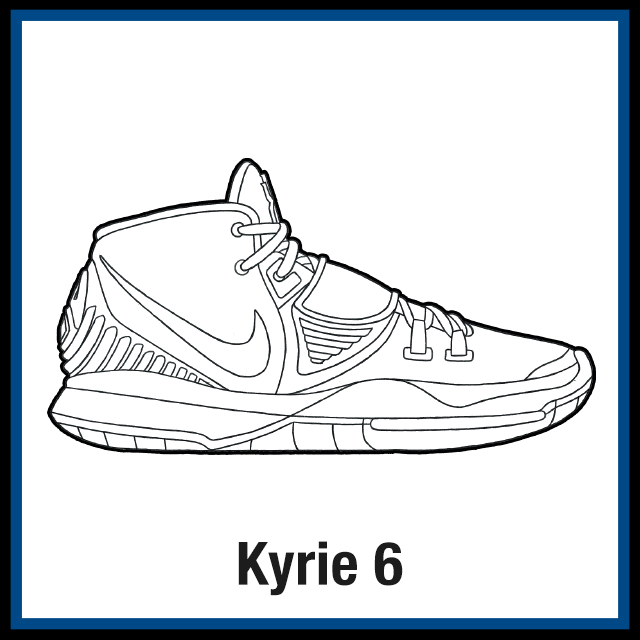 Nike Kyrie 6 Sneaker Coloring Pages - KicksArt