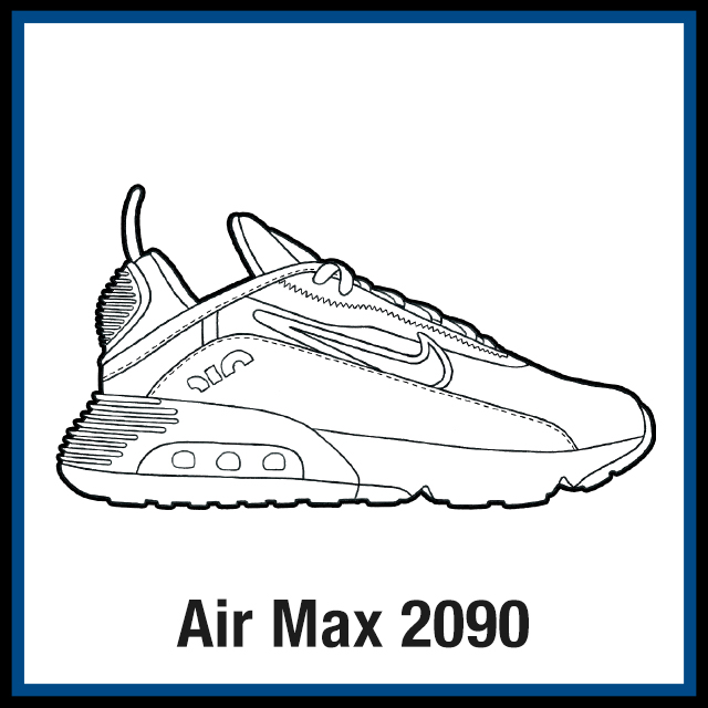 Nike Air Max 2090 Sneaker Coloring Pages - Created by KicksArt