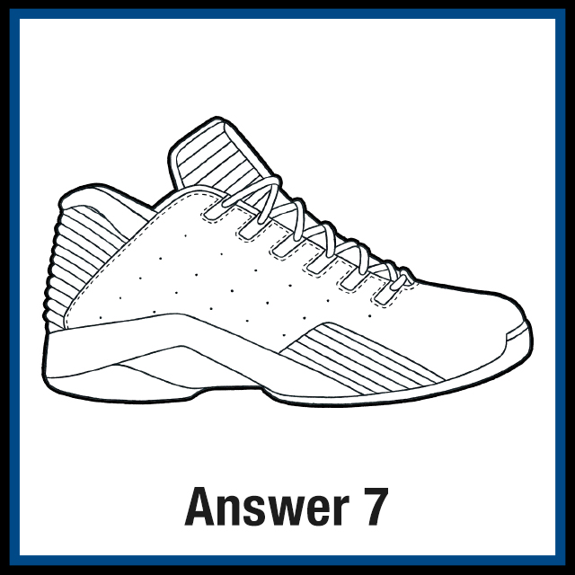 Reebok Answer 7 Sneaker Coloring Pages - Created by KicksArt