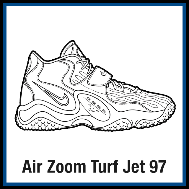 Nike Air Zoom Turf Jet 97 Coloring Pages - Created by: KicksArt